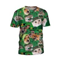 Summer Fashion Fun Observe Unisex T-shirt New Men Casual Animal graphic t shirts Trend Personality Oversized Short sleeve tee