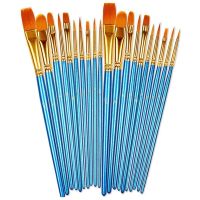 Paint Brushes Set  20 Pcs Round Pointed Tip Paintbrushes Hair Artist Acrylic Paint Brushes For Oil Watercolor  Nail Art Drawing Painting Supplies