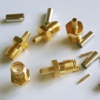 10X Pcs RF Connector Socket SMA Female Jack Crimp for RG316 RG174 RG179 LMR100 Cable Plug Gold High-quality Plated Coaxial