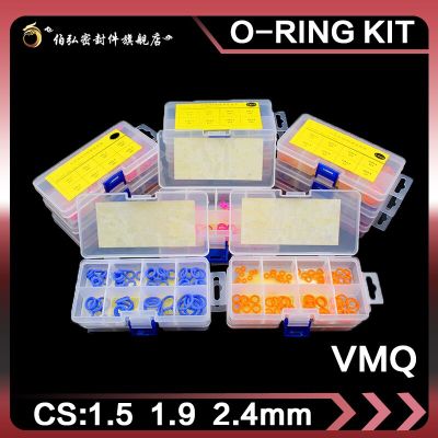Silicone rubber O-Ring Thickness 1.5/1.9/2.4mm Ring Seal Silicone Sealing O-rings VMQ Washer oring set Assortment Kit Set Gas Stove Parts Accessories