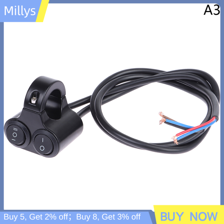 Millys Motorcycle Handlebar Control Switch Dual Button Control ...