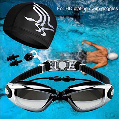 แว่นตาว่ายน้ำแว่นว่ายน้ำมืออาชีพสำหรับผู้ใหญ่สายพานแว่นตาปรับได้ UV 100% ป้องกันการเกิดฝ้า HD ชุดแก้วสำหรับว่ายน้ำ