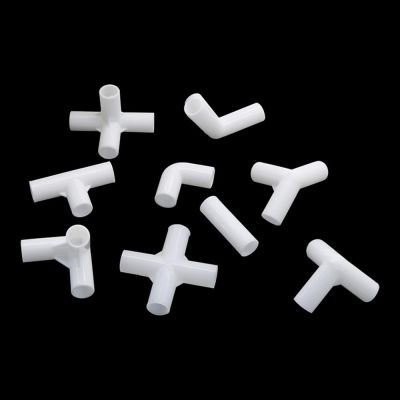 12mm Inner Diameter PVC Connector 60 90 120 135 Degree Tee Connector Straight Elbow Four Way Garden Water Pipe Connector 20Pcs