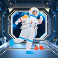 [mibum01eb] ชุดคอสเพลย์ การ์ตูนนักบินอวกาศเป่าลม สําหรับผู้ใหญ่ เด็ก ปาร์ตี้ฮาโลวีน