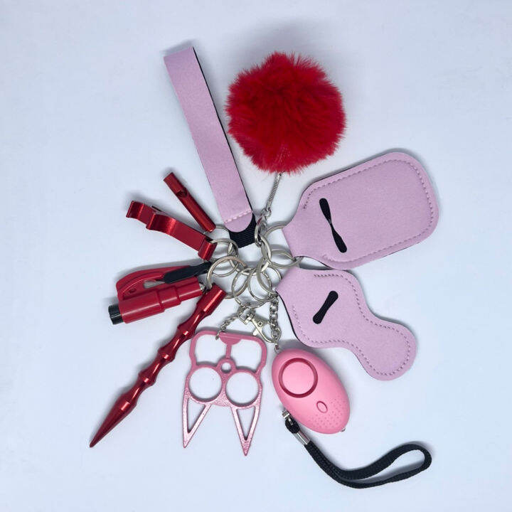 Safety Defense Keychain Set Safety Gift for Girls Women with Alarm