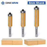 ONEVAN 4ขลุ่ย (Z4) Flush Trim Bit Set 8Mm Shank,แบริ่งด้านล่างคาร์ไบด์ Tipped Milling Cutter สำหรับงานไม้