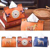 Tissue Holder Leather Wipes Holder Case Cover Portable Rectangular Desktop Tissue Storage Organizer for Cars Trucks big sale