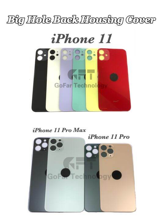 new-anlei3-ฝาหลังกระจกหลุมใหญ่คุณภาพสูง1ชิ้นสำหรับ-iphone-11-11pro-11-pro-max-ปลอกหุ้มช่องหลัง