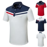 ANEW FootJoy Titleist Honma J. LINDEBERG Mizuno เพรชเกตส์☫เสื้อโปโลชายเสื้อกอล์ฟแขนสั้น2กางเกงเล่นกอล์ฟ,เสื้อโปโลกลางแจ้งลำลองระบายอากาศเสื้อยืดกอล์ฟชาย