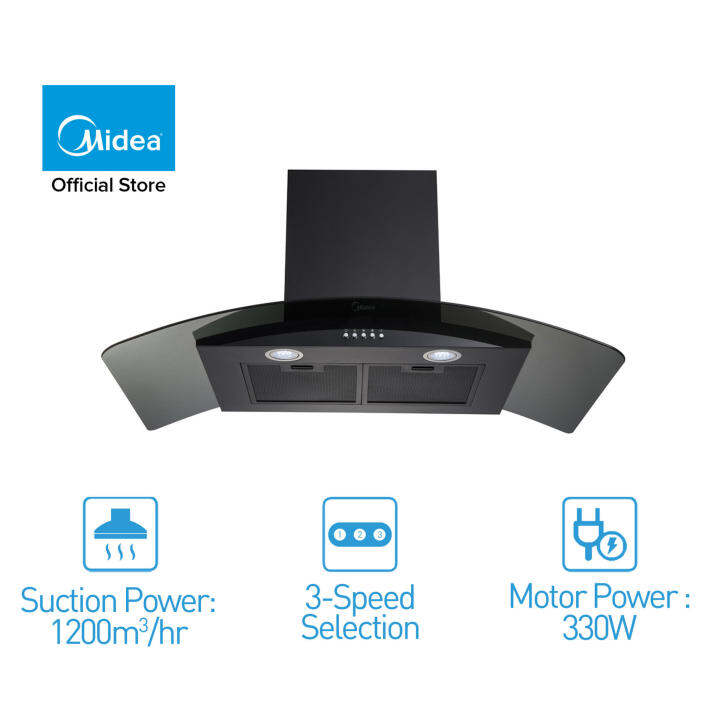 Midea MCH-90MV1 Cooker Hood with Charcoal Filter | Lazada