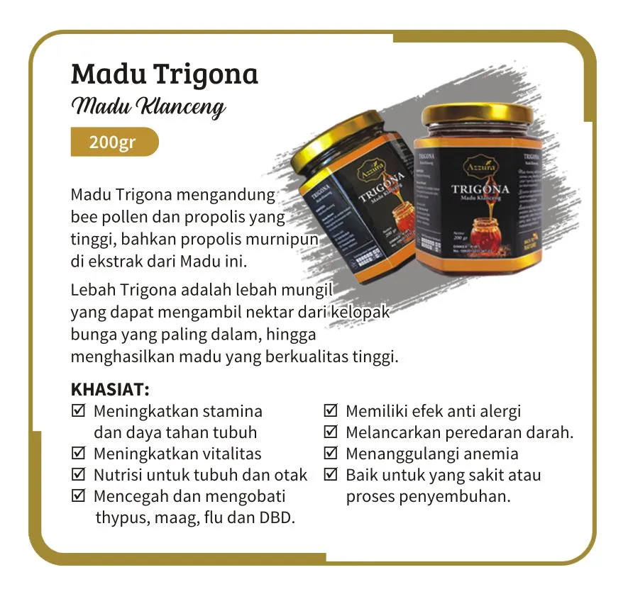 Azzura Madu Trigona Madu Klanceng 200gr | Lazada Indonesia