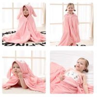 Baby Hooded Towels Kids Bathrobe Baby Items Soft Flannel Bath Towel Blanket Cloak Winter Warm Sleeping Swaddle Wrap for Infant