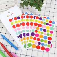 6 Sheet Round Spot Circles Sealing Stiker Paper Labels Coloured Dot Stickers Adhesive Package Label Party Decoration Stickers Labels