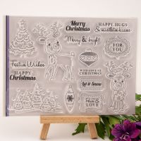 Merry Christmas Deer Transparent Clear Stamp DIY Silicone Scrapbooking Card Gift
