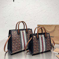 กระเป๋าสะพายไหล่พิมพ์ลายวินเทจ,กระเป๋าเอกสาร Burberry ดั้งเดิม Bag30ยกคู่ถือ Telle Tote