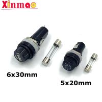 【YF】◕✹  1set 5x20/6x30mm Fuse   Holders 5X20 6x30 Insurance Tube Socket Holder Panel Mount