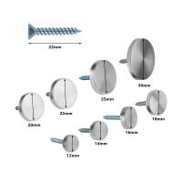 120ชุดเหล็ก Stand Off Bolts Mount Standoffs ป้ายโฆษณา Fixings 12-30มม. กระจกตกแต่งสกรูหมวกเล็บสกรูครอบคลุม