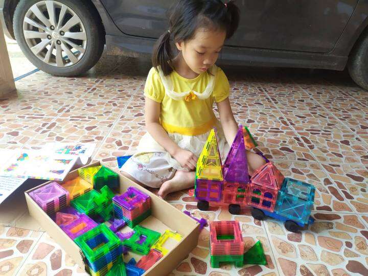 magnetic-tiles-ตัวต่อแม่เหล็ก-สุดฮิต-ของเล่นแนวสเตม-stem-toys-100ชิ้น