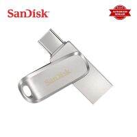 {ผลิตใน2023} ของแท้!SanDisk Ultra Dual Drive Luxe USB 3.1 Type C 128GB 64GB 32GB แฟลชดิสก์256GB เมมโมรี่สติ๊กโลหะ USB Type A PendriveJH