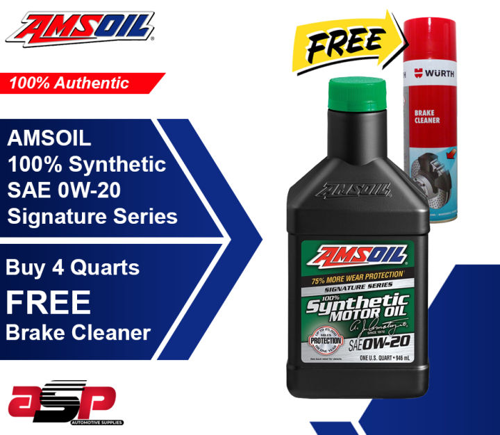 AMSOIL Signature Series 0W-20 Synthetic Motor Oil 1 Quart (946ml ...