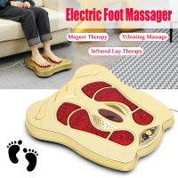 EU 220V Electric Foot Massager Infared Heated Vibration Shiatsu Reflexology Feet Massage Sole Leg Spa Relieve Fatigue Machine Shoes Accessories