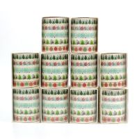 NEW 10 Boxes Decorative Christmas Trees Snowflakes Reindeer Washi Tapes Bullet Journal Adhesive Masking Tape Cute Stationery