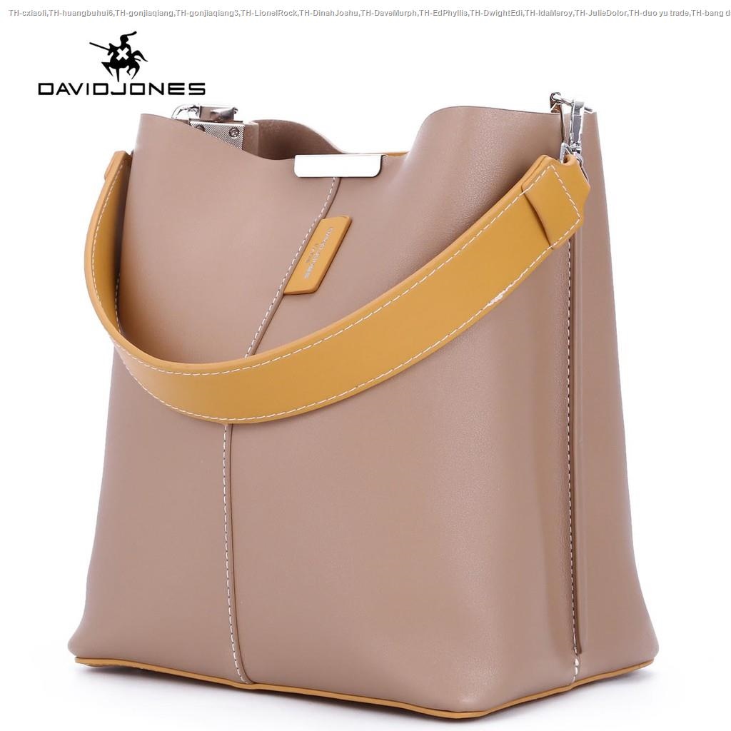 DAVIDJONES women tote bag pu leather female shoulder bag large plain lady handbag girl autumn brand top-handle bag