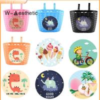 W-AESTHETIC ของเล่นเด็กเล่น ผู้ถือถือ ขี่จักรยานด้านหลัง กระเป๋ากุทัณฑ์ ตะกร้ามือจับสกูตเตอร์ ตะกร้าหน้าสกูตเตอร์ ที่เก็บจักรยานสำหรับเด็ก กระเป๋าจักรยานด้านหน้า