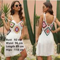 Sexy Beach Dress Women White Summer Beach Cover Up Crochet Beachwear Ladies Boho Bathing Suit Swim Cover-ups 2021 saida de praia