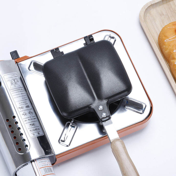 Grilled Sandwich Pan Stovetop Panini Press Pie Toastie Maker 2Slot