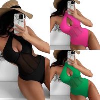 2023 European and American New Sexy Bar One-Piece Spun Yarn Swimwear Swimsuit Bikini Bikini oJpd g1