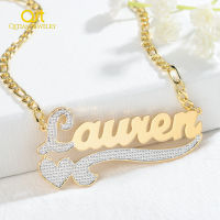 Personalized Name Necklace&amp;Pendant For Women Custom Crystal Name Chain Iced Out Necklace stainless steel Choker Jewelry Gift