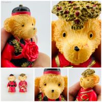 Ethnic costume bear refrigerator stickers cute cartoon artificially painted colorful gifts for children travel souvenirs