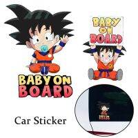 สติกเกอร์ติดรถดราก้อนบอล Son Goku น่ารักปลาย Baby On Board ติดตกแต่งตัวรองกระจกหน้าต่างสติ๊กเกอร์ตกแต่งกันน้ำ