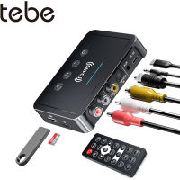 tebe NFC Bluetooth 5.0 Audio Adapter 3.5MM Aux RCA SPDIF Wireless FM Receiver Transmitter Support TF U Disk Play Remote Control