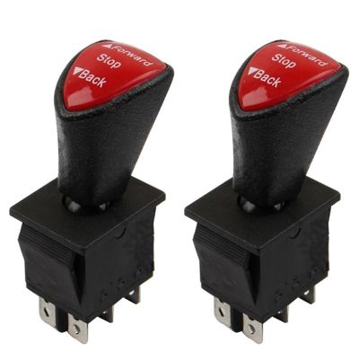 2X Forward-Stop-Back DPDT 6Pin Latching Slide Rocker Switch KCD4-604-6P Car Switch