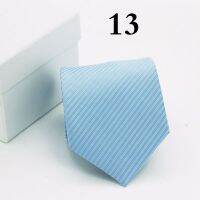 8cm Solid Color Striped Slim Necktie Men Businiess Bow Tie Fashion Neckwear for Any Occasions