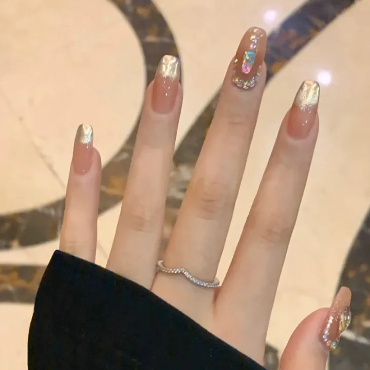 Yajiena diamond gradient long nail patch fake nail finished product removable nail wearing back glue 24 pieces | Lazada PH Yajiena diamond gradient long nail patch fake nail finished product removable nail wearing back glue 24 pieces | Lazada PH