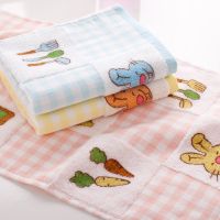 【CW】 25x50cm  Wholesale calico printing radish rabbit child towel Hand wholesale Cleaning Face for baby Kids