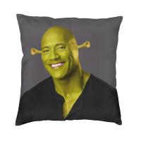 Dwayne Shrok Johnson ปลอกหมอน45*45ซม. โซฟากล้ามเนื้อร็อคปลอกหมอนปลอกหมอนเย็นพิมพ์สองด้าน