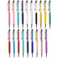 5-20pcs Metal 2 In 1 Crystal Stylus Pen Capacitive Touch Screen Diamond Ballpoint Pen For Apple IPhone Ipad Samsung Huawei Stylus Pens