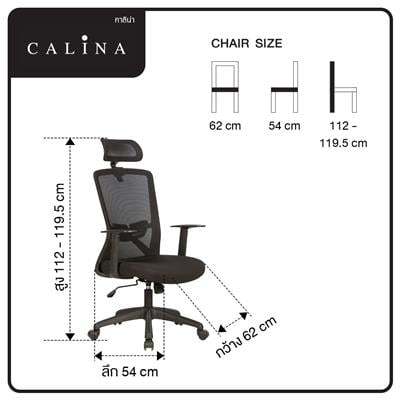 โปรโมชั่น-เก้าอี้เพื่อสุขภาพ-calina-รุ่น-lungi-สีดำ-ส่งด่วนทุกวัน