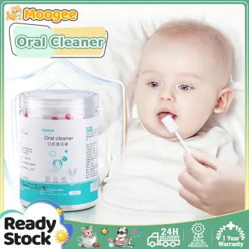 30PCS Baby Tongue Cleaner Disposable Gauze Toothbrush Infant Oral Cleaning  Set