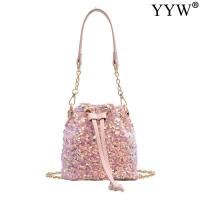 Fashion Women Bucket Shoulder Bag With Sequin Crossbody Bag Evening Party Sliver Gold Purse Girl Handbags Female Clutches Bolsos