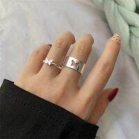 IFMIA Trendy Butterfly Rings For Women Men Lover Couple Rings Set Friendship Engagement Wedding Open Rings 2022 Jewelry