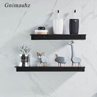 Black White Aluminum Bathroom Shelves Kitchen Wall Mounted Shelf Shower Rack Bathroom Accessories 30-50cm Length