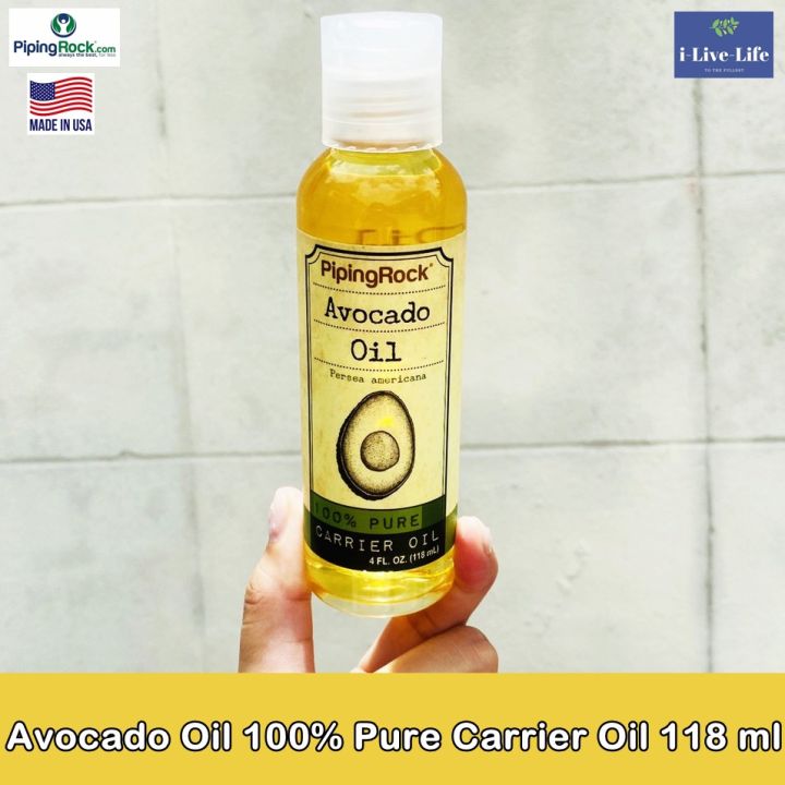 น้ำมันอโวคาโดบริสุทธิ์-avocado-oil-100-pure-carrier-oil-118-ml-piping-rock