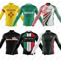 ZZOOI Mexico Mens Long Sleeve BIke Cycling Jersey Worn in Three Seasons Professional Cycling Clothing Maillot Ciclismo Hombre