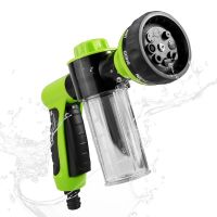 【LZ】✙  Alta Pressão Car Wash Water Gun Multifuncional Água Mangueira Bico Sabão Dispenser Garrafa Rega 8 em 1 1Pc