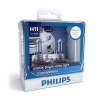 PHILIPS หลอดไฟรถยนต์ Crystal Vision 4300K H11